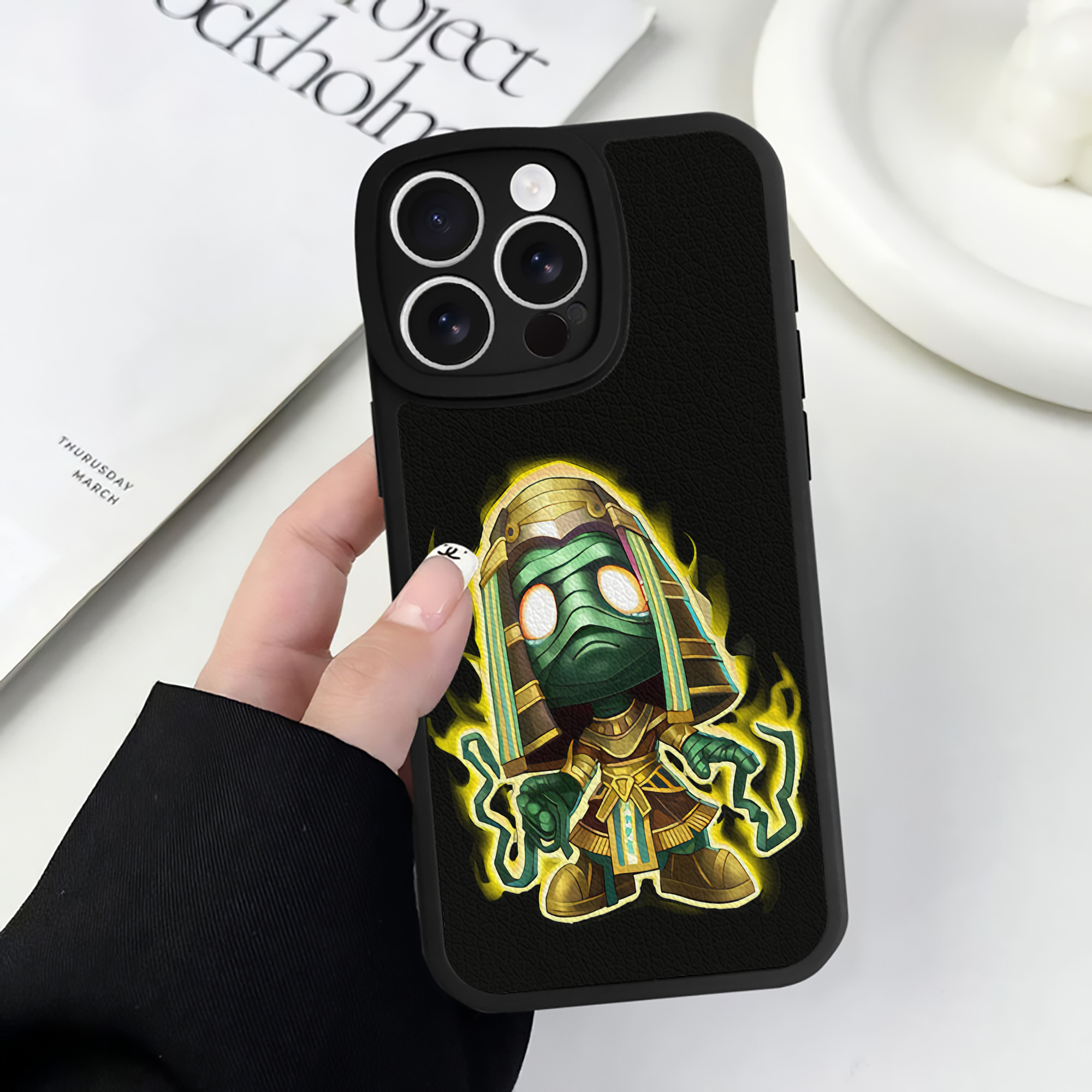 （画像用） リーグ・オブ・レジェンド League of Legends LOL 【iPhone 16シリーズ対応】シリコンスマホケース（レザー調） 材質：シリコン